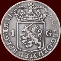 (№1748km102.3) Монета Нидерланды 1748 год 1 Gulden (Piek - 20 Stuyver)