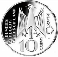 () Монета Германия (ФРГ) 2014 год 10 евро ""  Медь-Никель  UNC