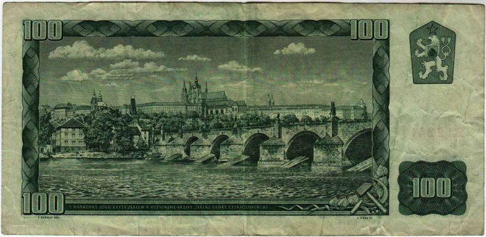 () Банкнота Чехословакия 1961 год 100  &quot;&quot;   VF
