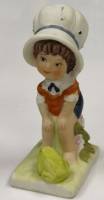 "Девочка с лягушкой", фигурка керамика, украшение для дома, Германия