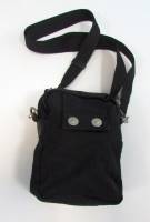 Сумка "Epol" мужская с ремнем, Ткань, Черная, 1 отделение