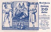 (№1920) Банкнота Австрия 1920 год "20 Heller"