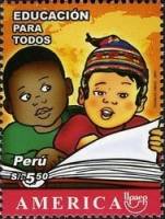 (№2007-2245) Марка Перу 2007 год "Америка ПУЭБЛЫ Образование для всех", Гашеная
