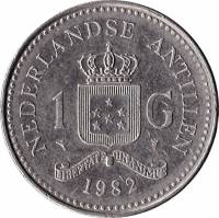 () Монета Ниделандские Антильские острова 1980 год 1  ""   Никель  UNC