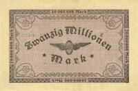(№1923P-S1287) Банкнота Германия 1923 год "20,000,000 Mark"