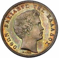 (№1832km15) Монета Греция 1832 год 1 Drachma