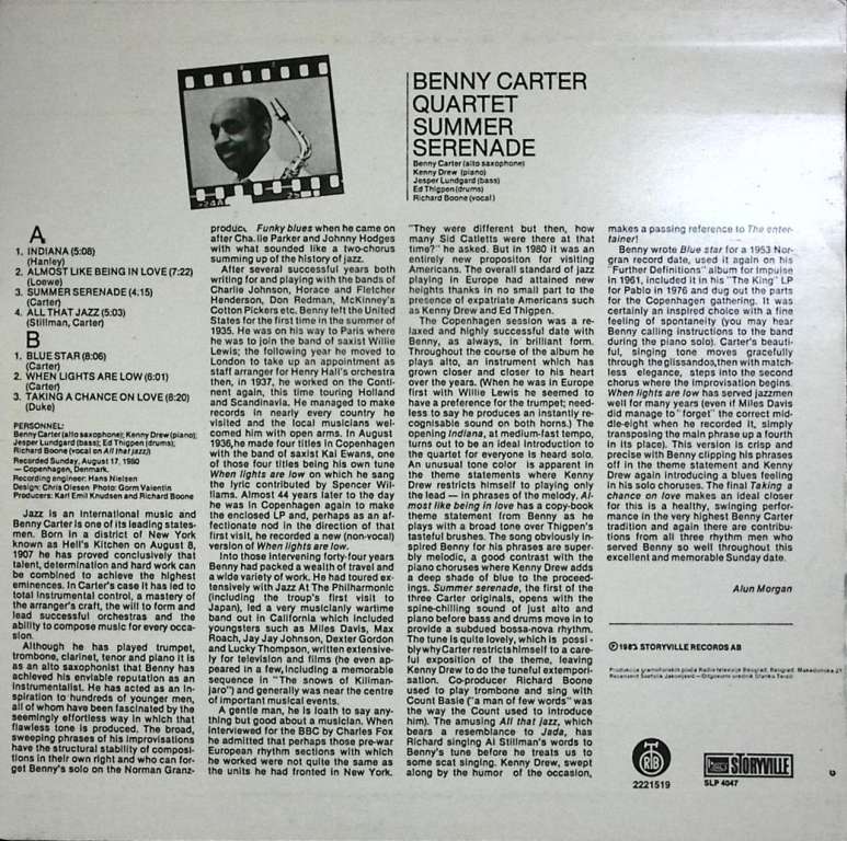 Пластинка виниловая , Summer serenade Stereo 300 мм. Excellent