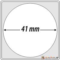 Капсула для монет из прозрачного стекла с чёрной вставкой Quadrum (Квадрум) 41 мм Leuchtturm 