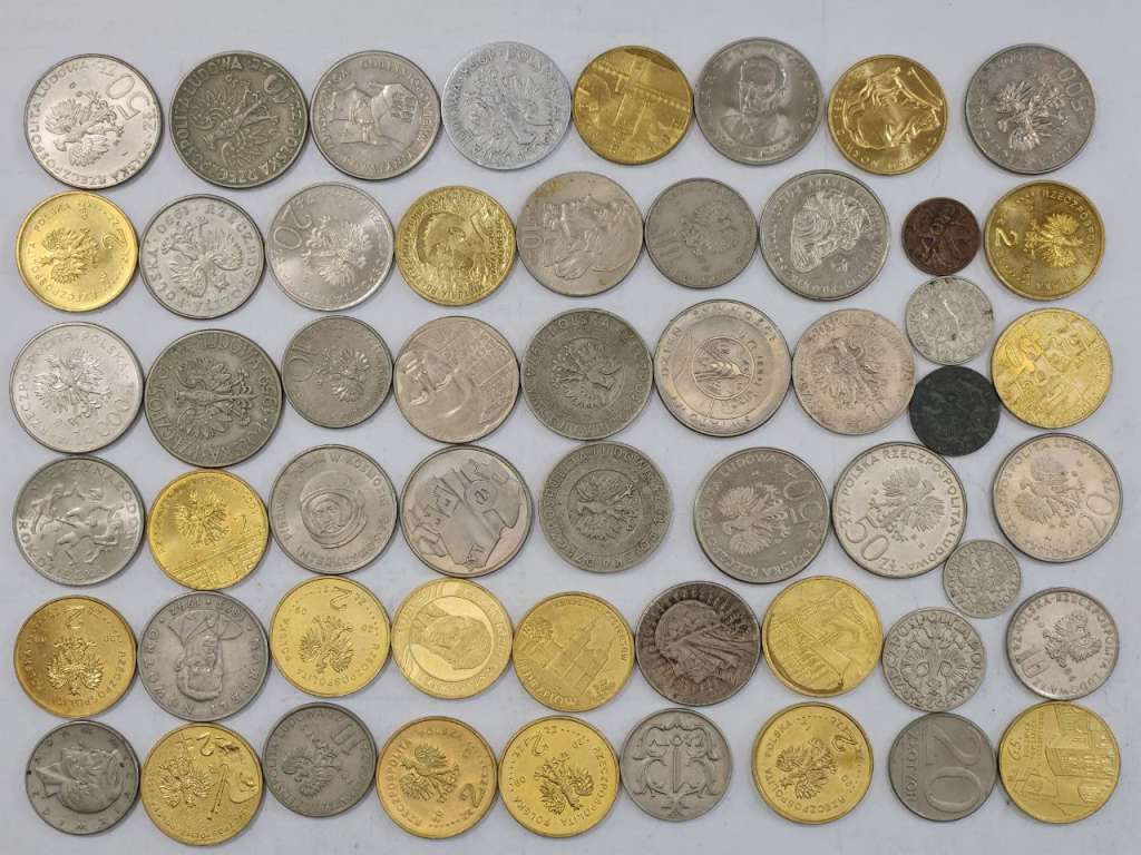 Набор монет Польша 54 штуки