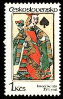 (1984-031) Марка Чехословакия "Дама пик"    Игральные карты III Θ