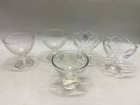 Креманки стекло, разной формы, 5 шт