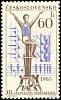 (1965-037) Марка Чехословакия "Гимнастика"    3-я Национальная спартакиада (2) I Θ
