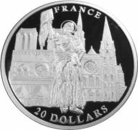 () Монета Либерия 2001 год 20  ""    AU