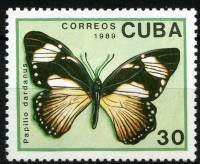 (1989-018) Марка Куба "Африканский махаон"    Бабочки III Θ