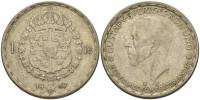 (1947) Монета Швеция 1947 год 1 крона "Густав V"  Серебро Ag 400  XF