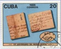 (1985-001) Марка Куба "Письма"    20 лет Почтового музея III Θ