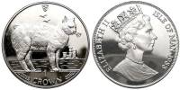 () Монета Остров Мэн 1988 год 1 крона ""  Серебрение  UNC