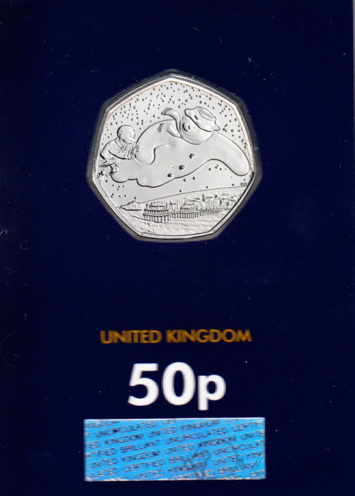 (2018) Монета Великобритания 2018 год 50 пенсов &quot;Снеговик&quot;  Медь-Никель  Буклет