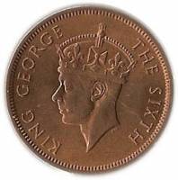 1948 Монета Сейшелы 1948 год 5 центов Георг VI  Бронза  UNC