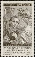 (1958-035) Марка Чехословакия "М. Швабинский"    85 лет со дня рождения М. Швабинского II Θ