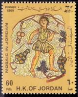 (№1989-1439) Марка Иордания 1989 год "Мозаику в Иордании", Гашеная