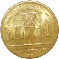 (№1935km533) Монета Бразилия 1935 год 500 Reacute;is (Реженти-Фейжо)