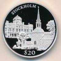 () Монета Либерия 2000 год 20  ""    AU