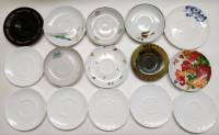 Блюдца чайные 15 штук разные диаметр 15,16 см