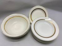 Тарелка суповая 7 шт, салатник 3 шт и десертная тарелка, ЗИК