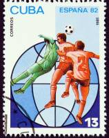 (1981-018) Марка Куба "Футбол (5)"    ЧМ по футболу 1982 Испания III O