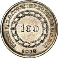 (№1834km452) Монета Бразилия 1834 год 100 Reacute;is