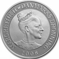 (№2008km929) Монета Дания 2008 год 500 Kroner (Королевская Яхта Даннеброг)
