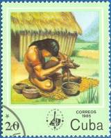 (1985-023) Марка Куба "Домоводство"    Выставка почтовых марок, Гавана III Θ