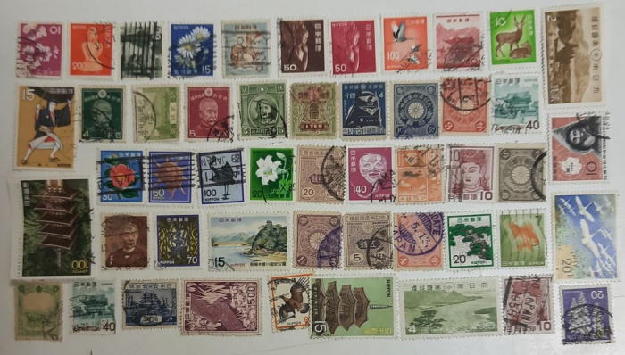 (Смесь годов--) Набор марок Япония &quot;50 шт.&quot;  Гашёные  , II Θ
