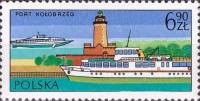 (1976-062) Марка Польша "Лайнер и маяк"    Польский порт III Θ
