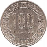 (№1972km16) Монета Камерун 1972 год 100 CFA Francs