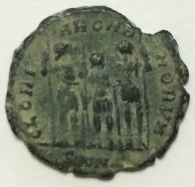(№ (Без даты) ) Монета Римская империя 1970 год frac12; Centenionalis
