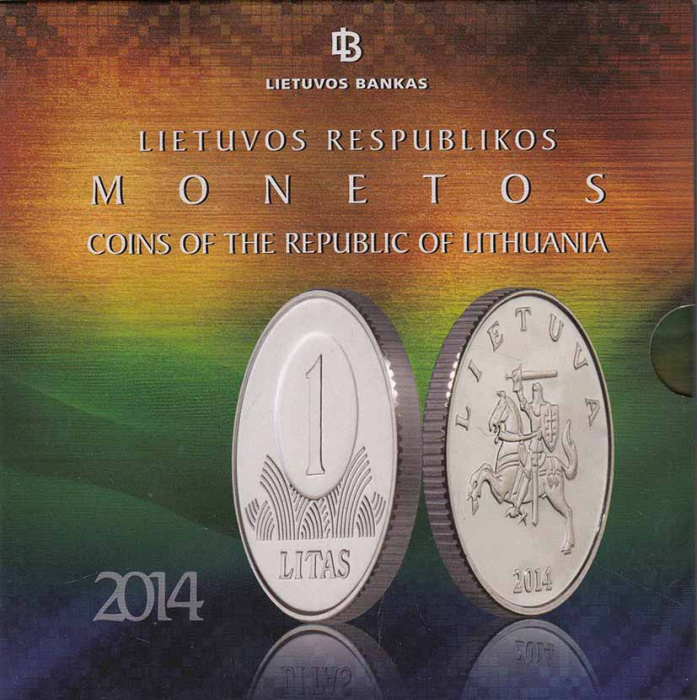(2014, 9м) Набор монет Литва 2014 год &quot;Годовой набор&quot; Буклет