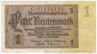 (1937) Банкнота Германия 1937 год 1 рентмарка    UNC