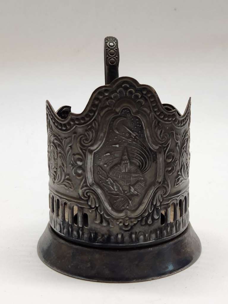 Подстаканник Кольчугино Советский космос Спутник Кремль винтаж СССР