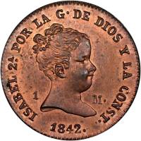 (№1842km525.3) Монета Испания 1842 год 1 Maravediacute; (Сеговия Acueduct)