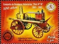 (№2007-2256) Марка Перу 2007 год "Добровольные Пожарные Перуанской Компании", Гашеная
