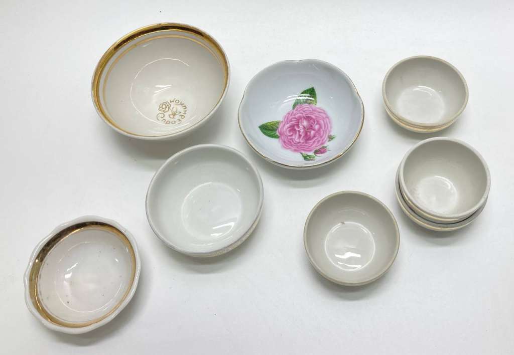 Разетки пиалы, фарфор, 8 шт