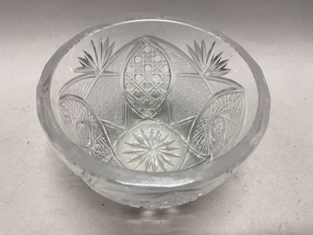 Салатник хрусталь СССР круглый