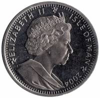 () Монета Остров Мэн 2004 год 1 крона ""  Серебрение  UNC