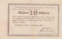 Банкнота Югославия 1920 год 10 Filira "Югославский динар"