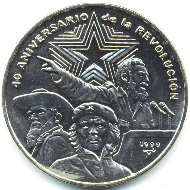 (1999) Монета Куба 1999 год 1 песо &quot;Победа Революции. 40 лет&quot; Медь-Никель  UNC