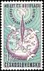 (1963-028) Марка Чехословакия "Радиомачта"    40-летие Чехословацкого радиовещания II Θ
