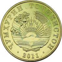 (№2011km23) Монета Таджикистан 2011 год 5 Dirams