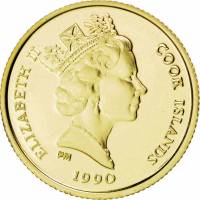 () Монета Острова Кука 1990 год 25  ""    AU